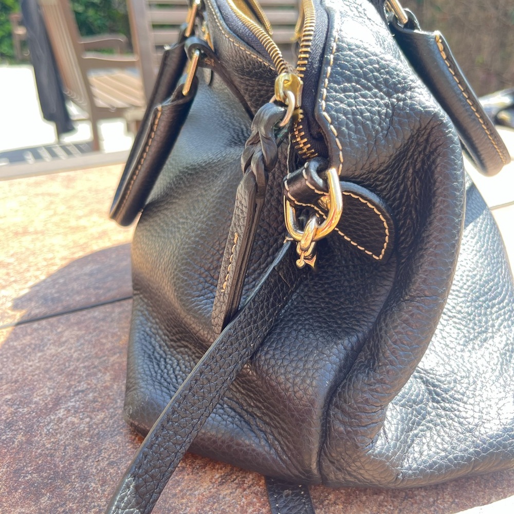 Dooney & Bourke Black GENUINE Pebbled Leather Dillen Women's Bag - Picture 13 of 16